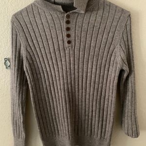 Grey collar long sleeve